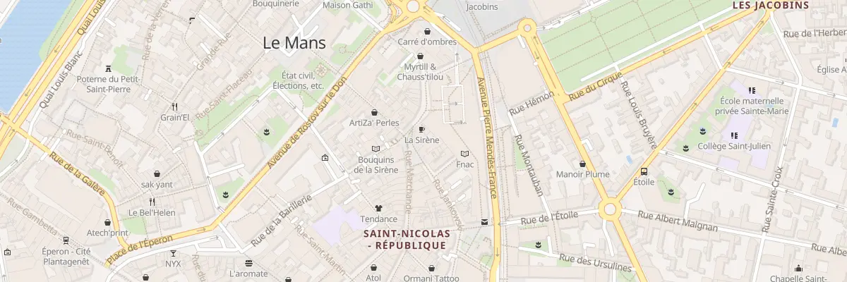 Plan du 1 Rue Jankowski au Mans