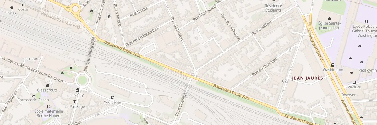 Plan du 68 Rue de Belfort au Mans