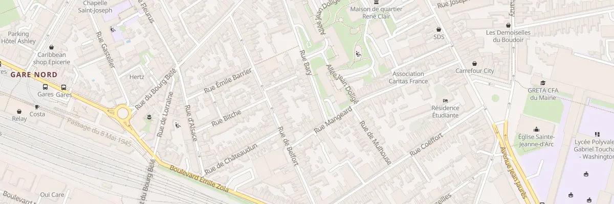 Plan du 60 Rue Bary au Mans