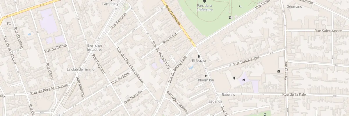 Plan du 14 Rue du Bourg Belé au Mans