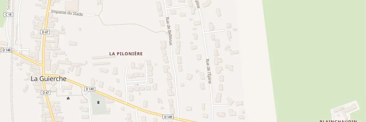 Plan du 34 Rue de Bellevue à La Guierche