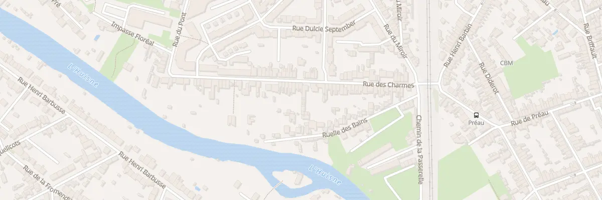 Plan du 59 Rue des Charmes au Mans