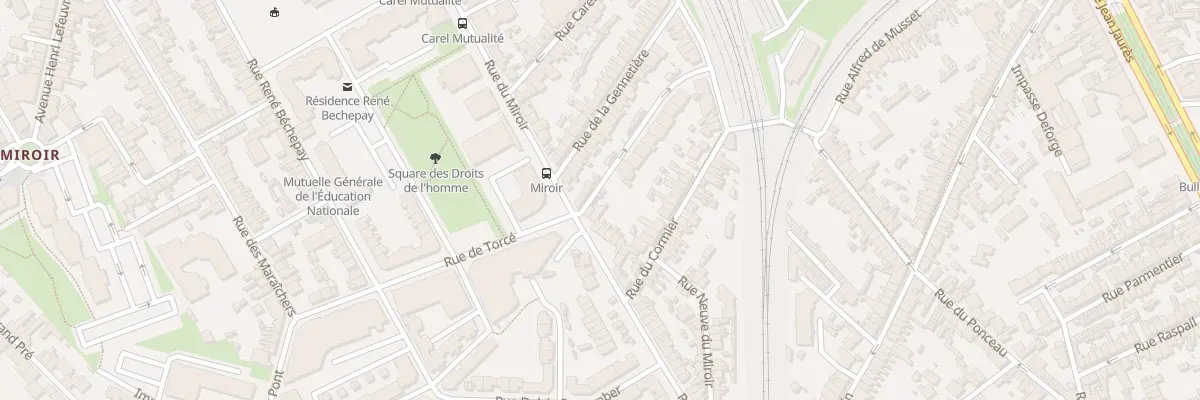 Plan du 95 Rue du Miroir au Mans
