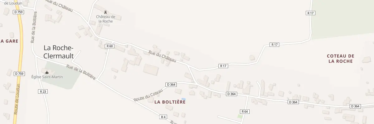 Plan du 13 Rue du Château à La Roche-Clermault