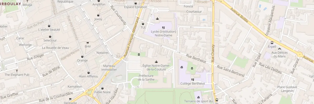 Plan du 18 Rue Berthelot au Mans