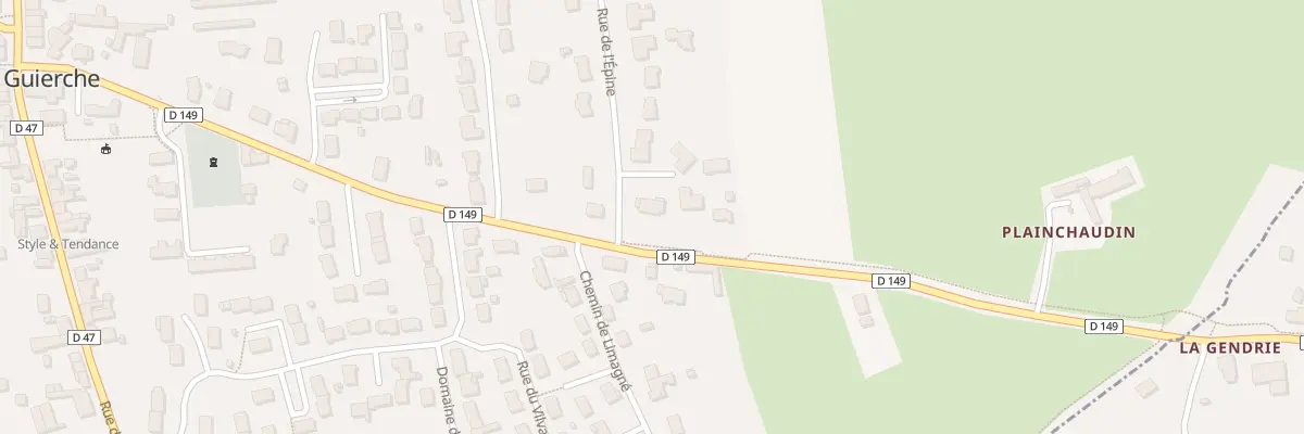 Plan du 31 Rue de la Piloniere à La Guierche