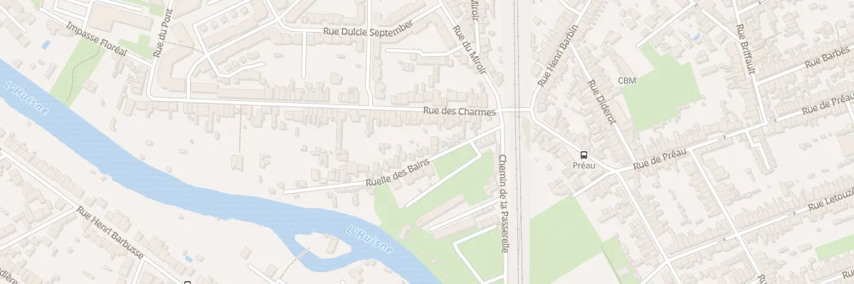 Plan du 25 Rue des Charmes au Mans