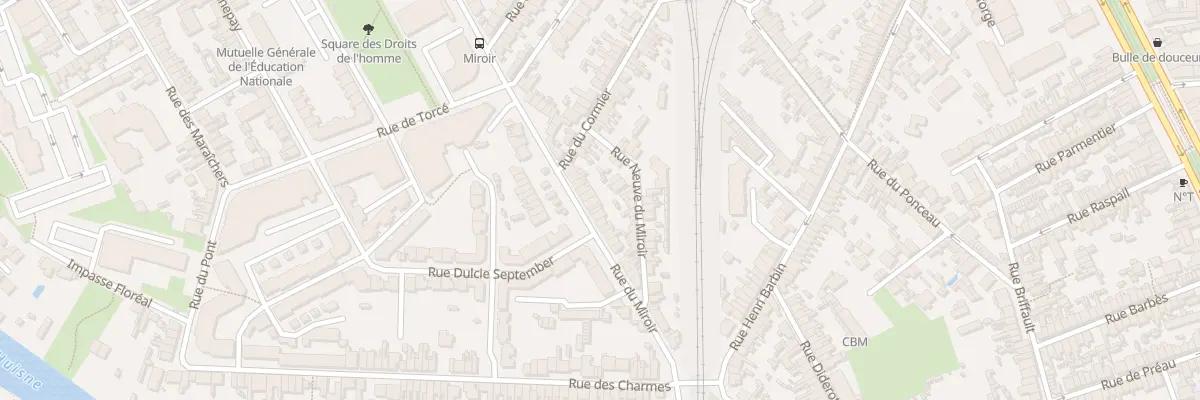 Plan du 121 Rue du Miroir au Mans