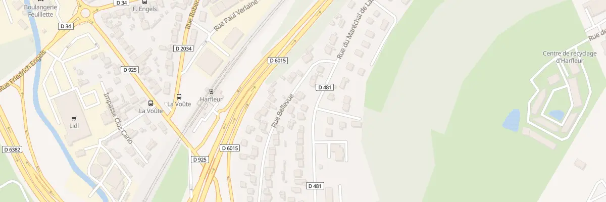 Plan du 38 Rue Bellevue à Harfleur