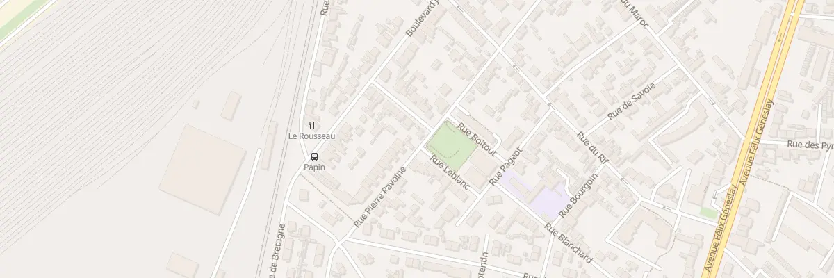Plan du 102 Rue Pierre Pavoine au Mans