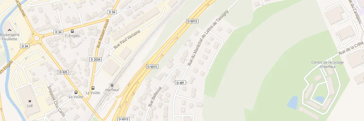 Plan du 45 Rue Bellevue à Harfleur