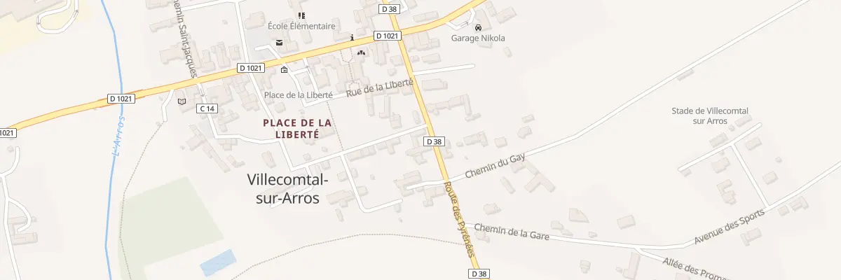 Plan du 4 Rte des Pyrénées à Villecomtal-sur-Arros