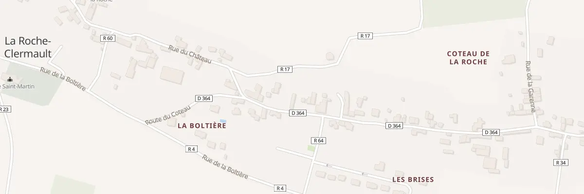 Plan du 3 Rte du Côteau à La Roche-Clermault
