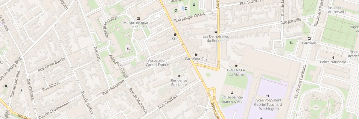 Plan du 3 Rue Mangeard au Mans