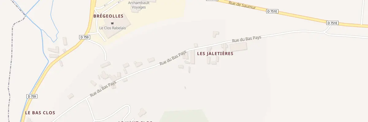 Plan du 22 Rue du Bas Pays à La Roche-Clermault