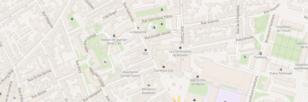 Plan du 179 Rue Nationale au Mans