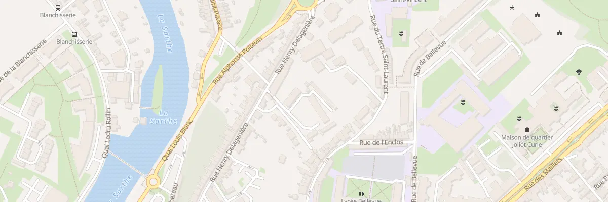 Plan du 74 Rue Henry Delagenière au Mans
