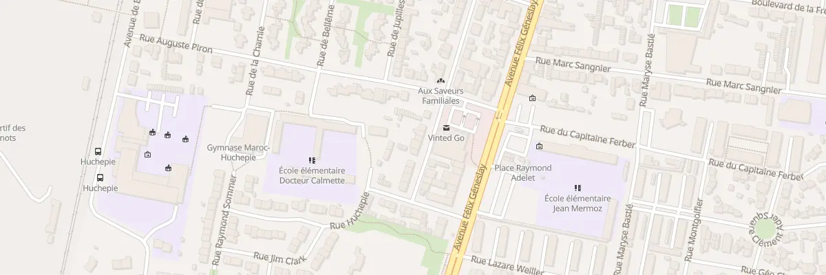 Plan du 68 Rue du Docteur Calmette au Mans