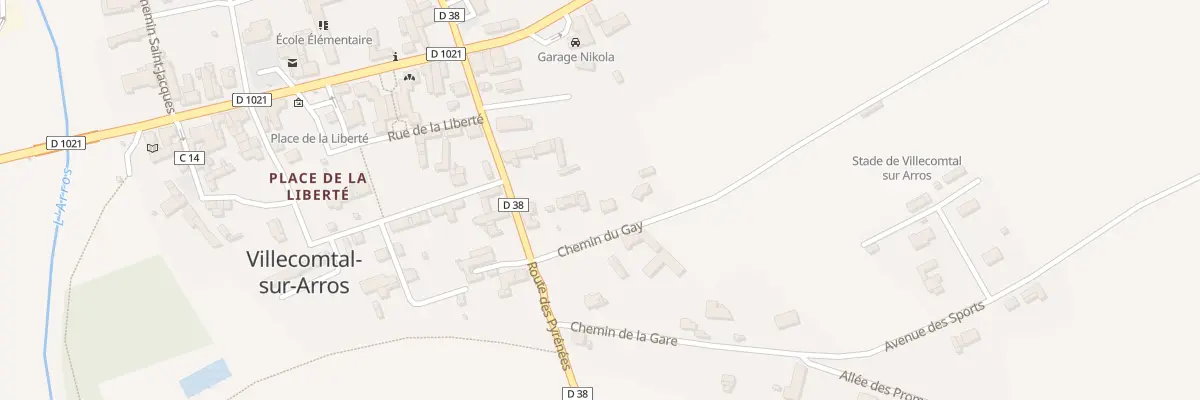 Plan du 5380 A Gay à Villecomtal-sur-Arros