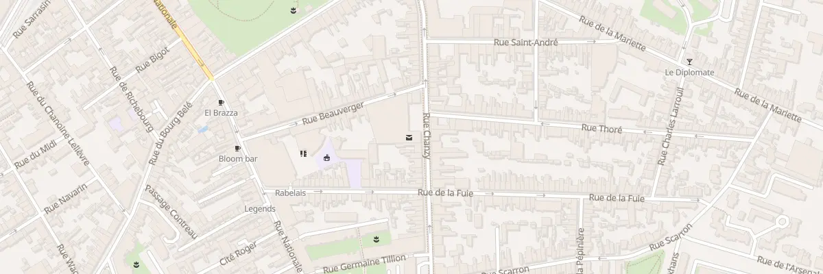 Plan du 72 Rue Chanzy au Mans