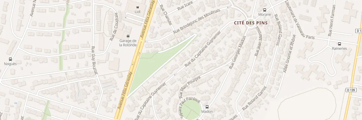 Plan du 38 Rue du Capitaine Guynemer au Mans