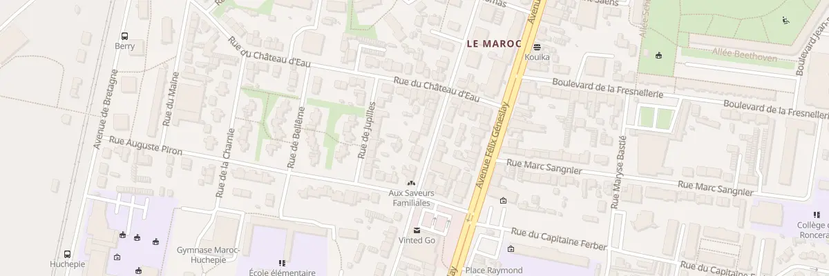Plan du 40 Rue du Docteur Calmette au Mans