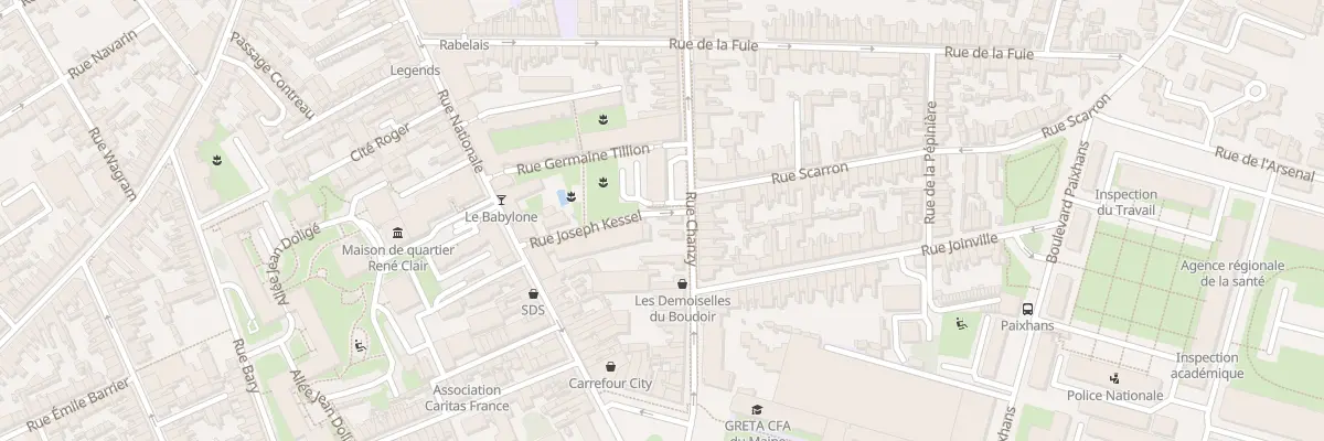 Plan du 118 Rue Chanzy au Mans