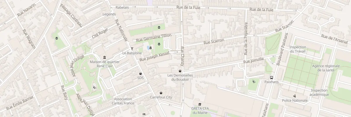 Plan du 118B Rue Chanzy au Mans