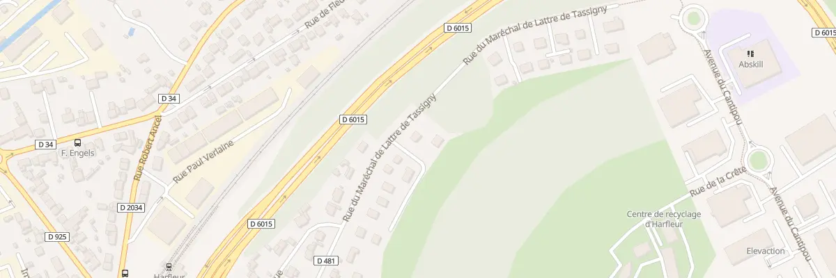 Plan du 34 Rue Mal de Lattre de Tassigny à Harfleur