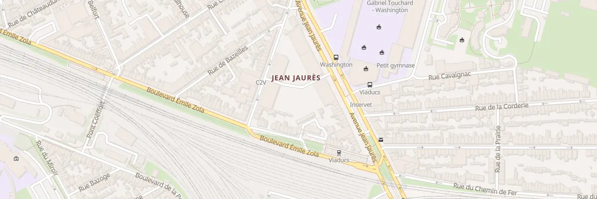 Plan du 8 Av Jean Jaurès au Mans