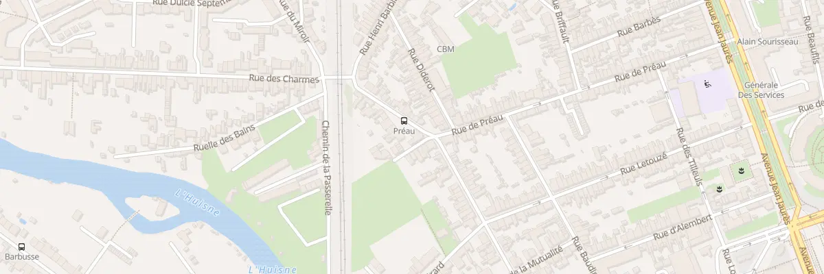 Plan du 91 Rue de Préau au Mans
