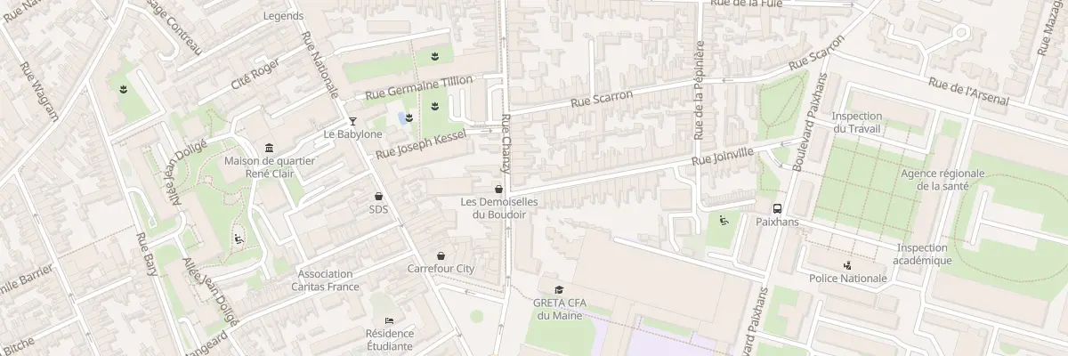 Plan du 101 Rue Chanzy au Mans
