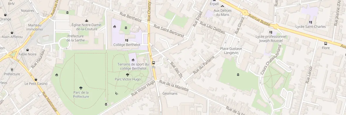 Plan du 1 Rue des Ifs au Mans