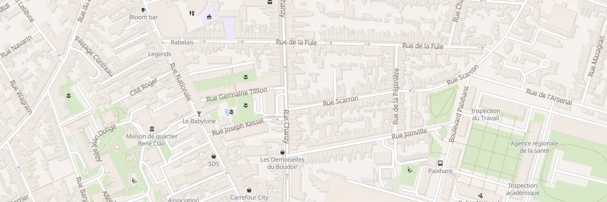 Plan du 1B Rue Scarron au Mans