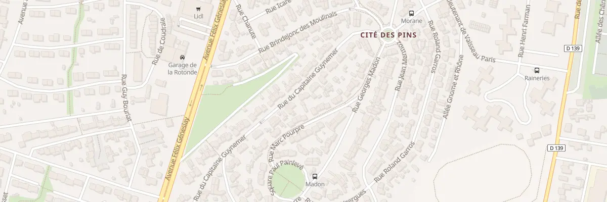 Plan du 27 Rue du Capitaine Guynemer au Mans