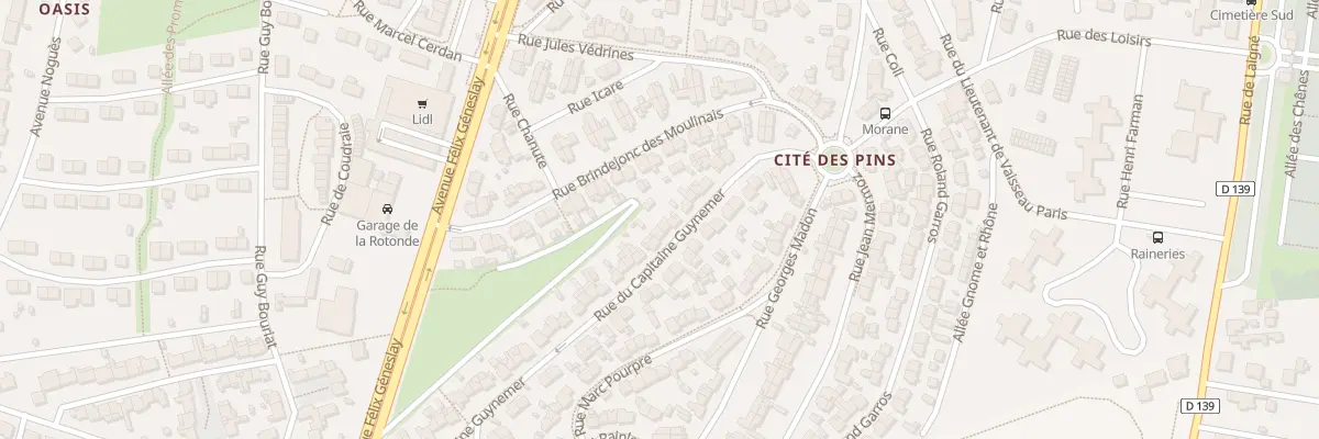 Plan du 20 Rue du Capitaine Guynemer au Mans