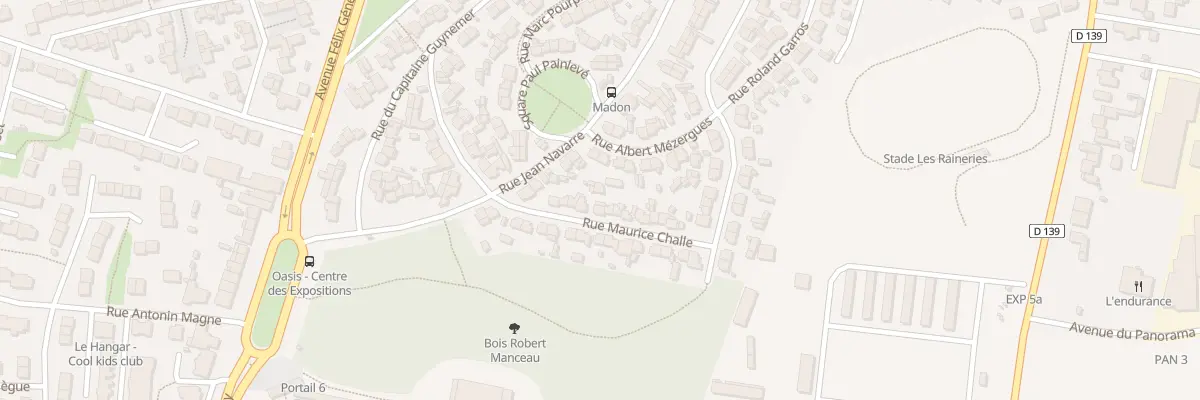 Plan du 9 Rue Maurice Challes au Mans