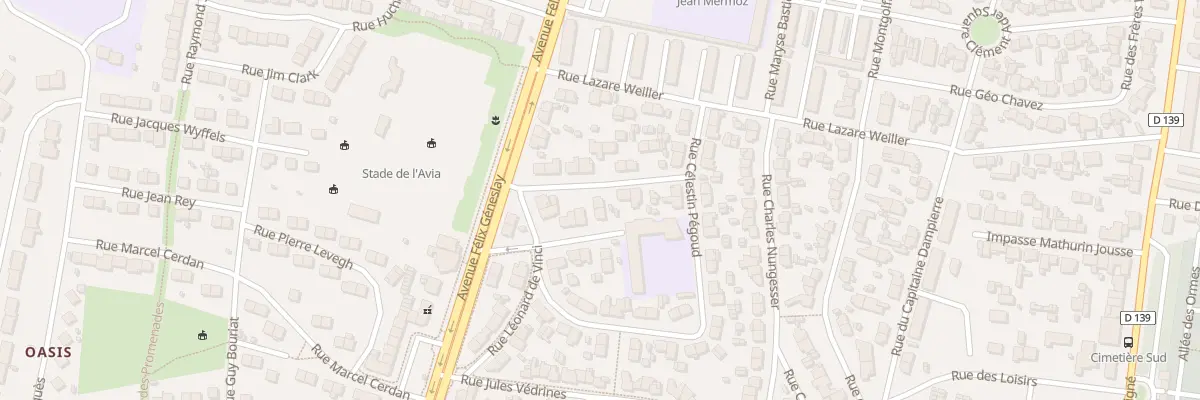 Plan du 2 Rue du Lt Henri d’Amecourt au Mans