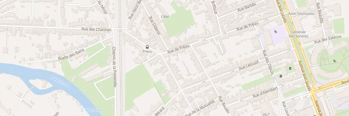 Plan du 83 Rue de Préau au Mans