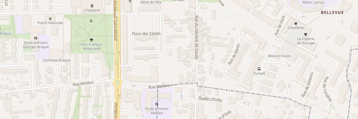 Plan du 3 Rue Gen de Gaulle à Coulaines