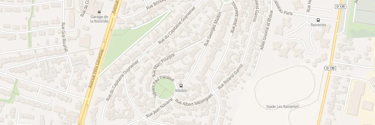 Plan du 28 Rue Georges Madon au Mans