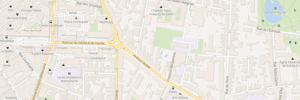 Plan du 23 Av Bollée au Mans