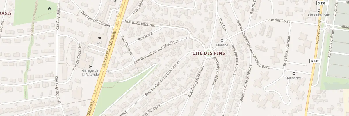 Plan du 10 Rue du Capitaine Guynemer au Mans