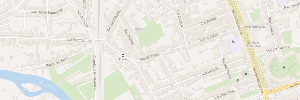 Plan du 96 Rue de Préau au Mans