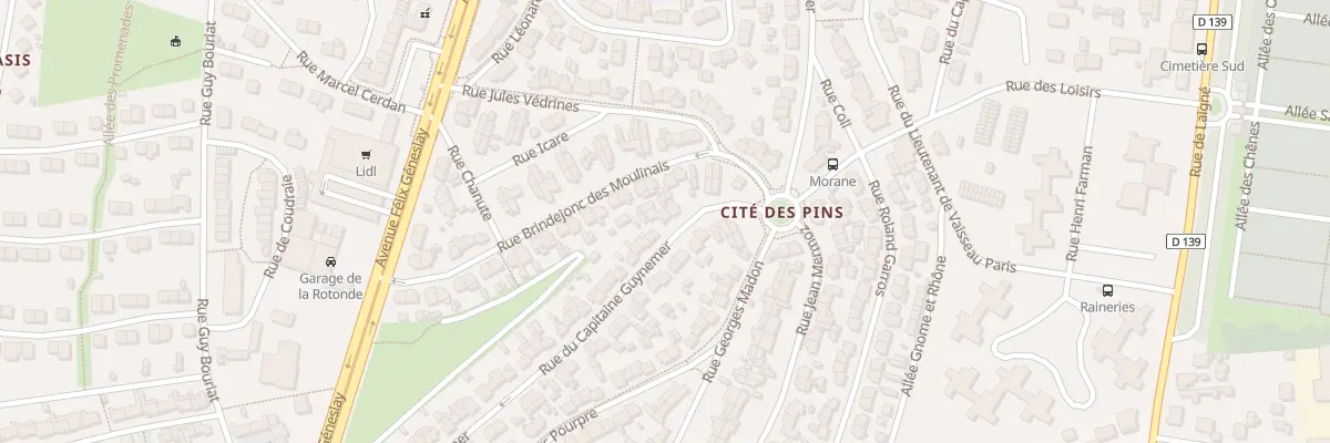 Plan du 8 Rue du Capitaine Guynemer au Mans