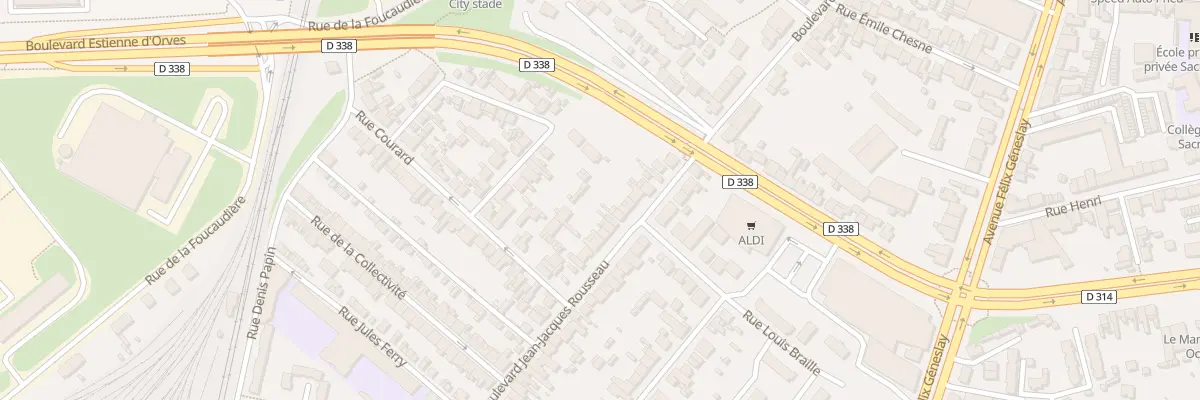 Plan du 102 Bd Jean Jacques Rousseau au Mans