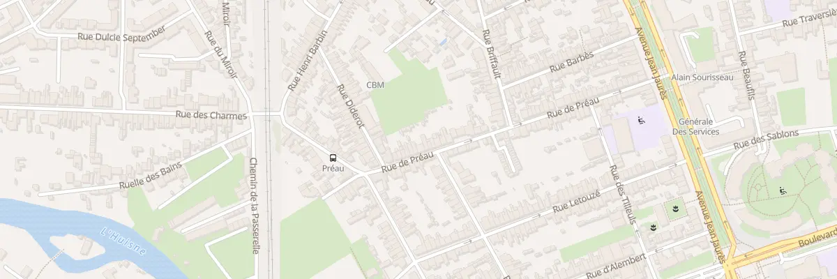 Plan du 90 Rue de Préau au Mans
