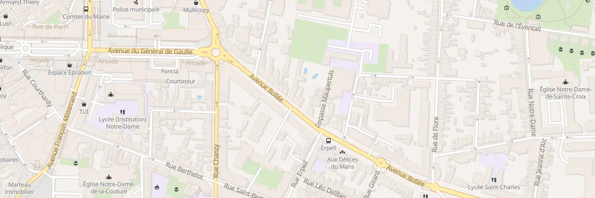 Plan du 29B Av Bollée au Mans