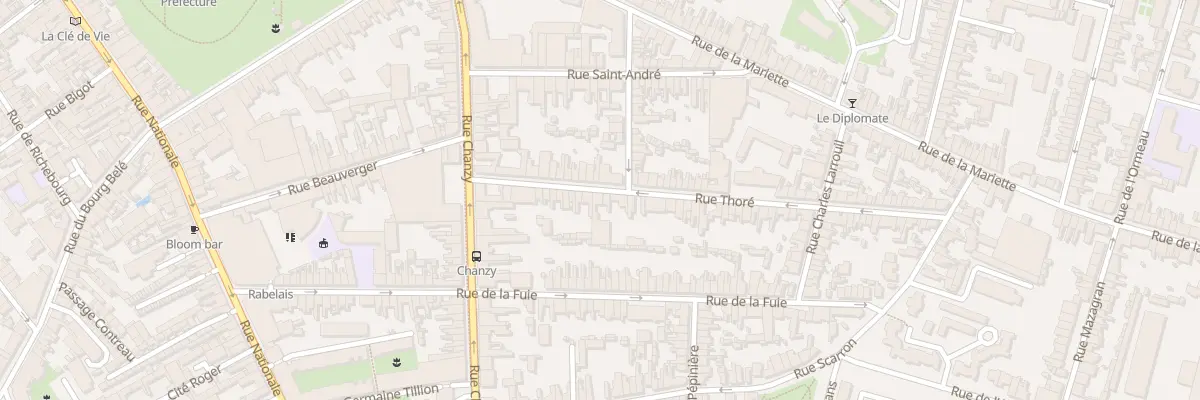 Plan du 14 Rue Thore au Mans