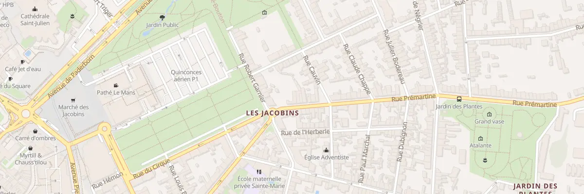 Plan du 3 Rue Prémartine au Mans